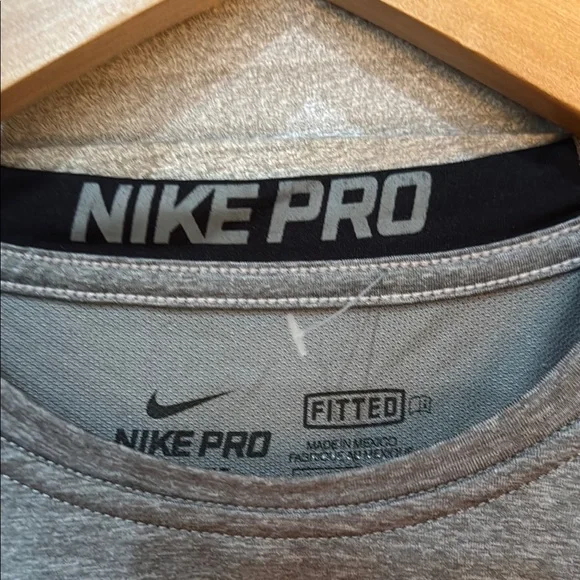 Nike Gray Long Sleeve Athletic Tee - Picture 4 of 5